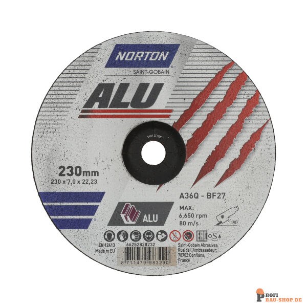 nortonschleifmittel/NORTON_schleifmittel_66252828232 Grinding wheel Angle Grinder Norton ALU 23x7x22_23mm_146120